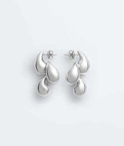 Women's Drop Chain Earrings in Silver Bottega Veneta Switzerland EN - Image 1
