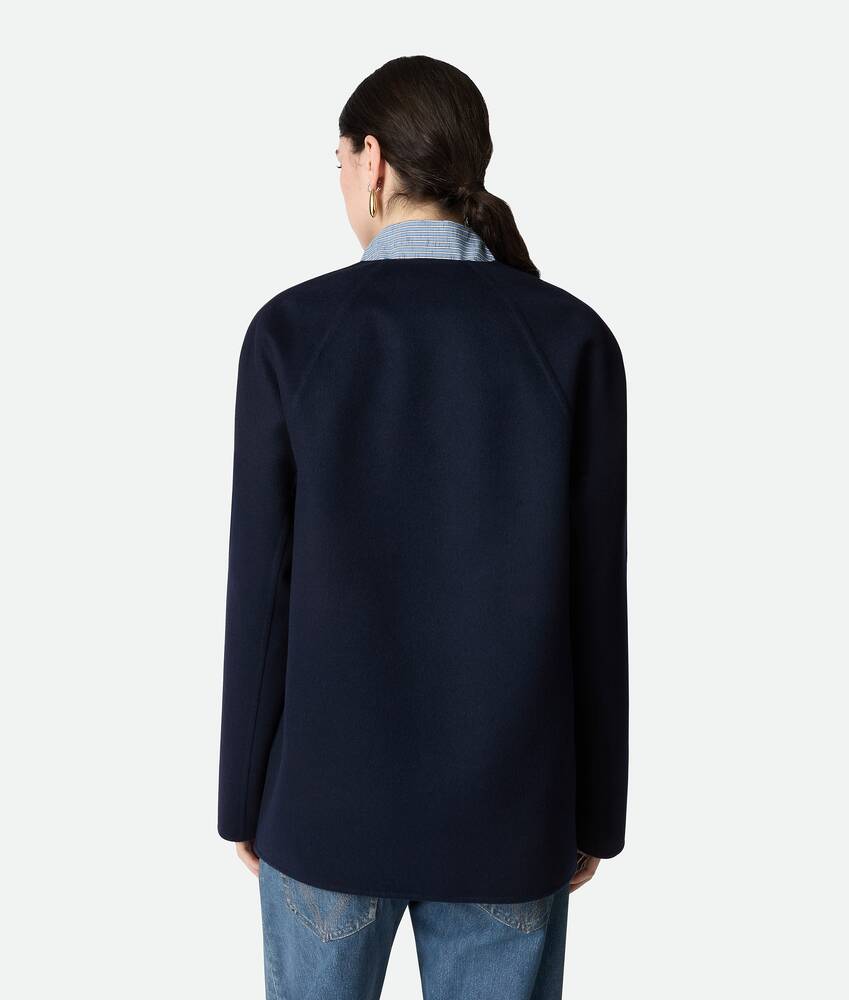 Cappotto in lana leggera e cashmere da Donna in Navy Bottega Veneta Italia IT - Image 3