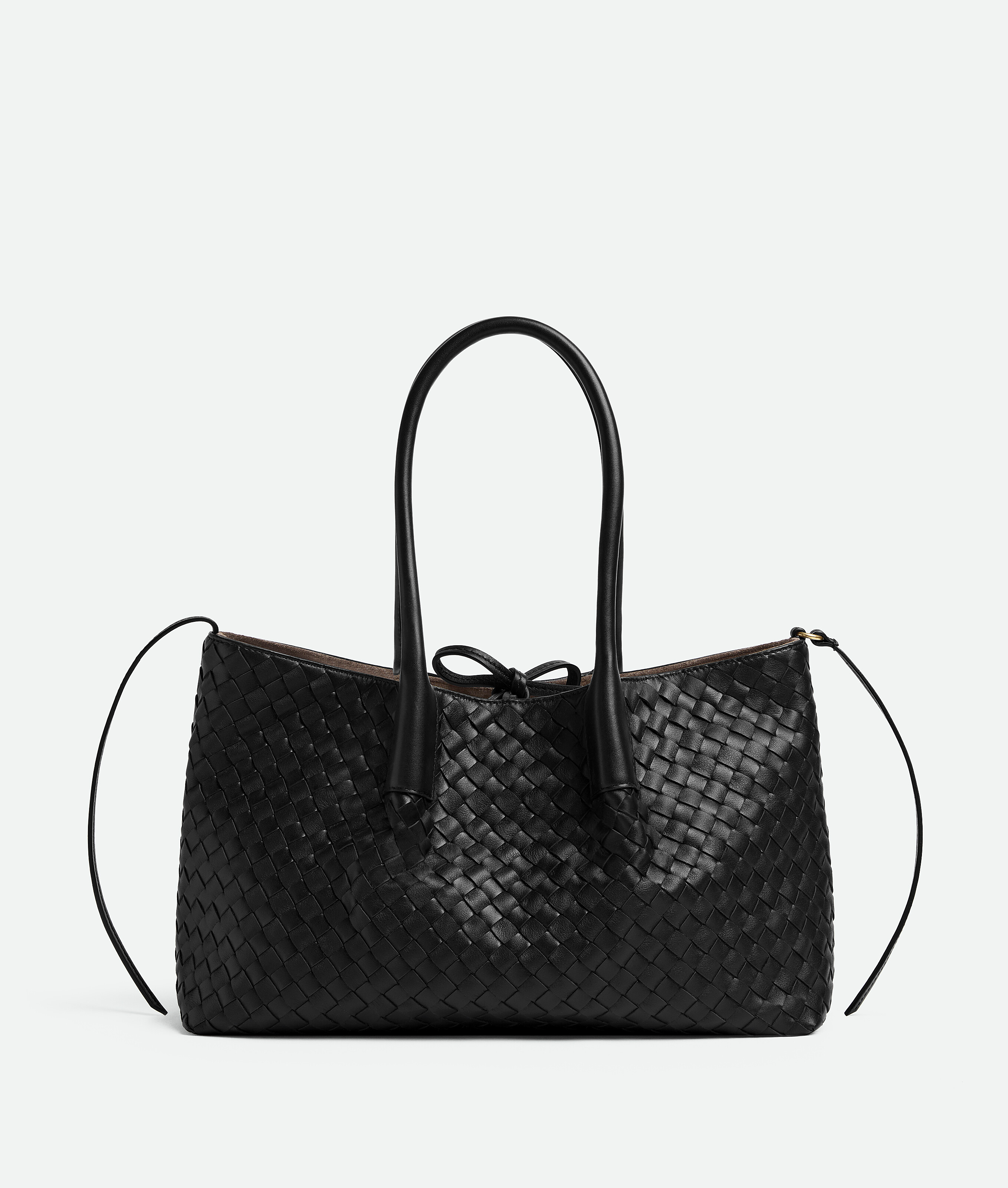 Bottega Veneta Pinacoteca Medium Leather Tote Bag In Black