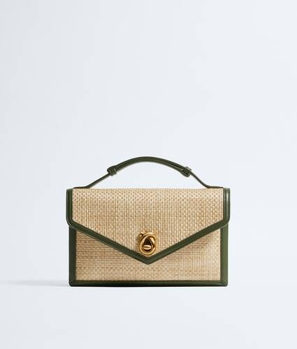 Women's Knot Lock in Natural/green tweed Bottega Veneta United States EN - Image 1