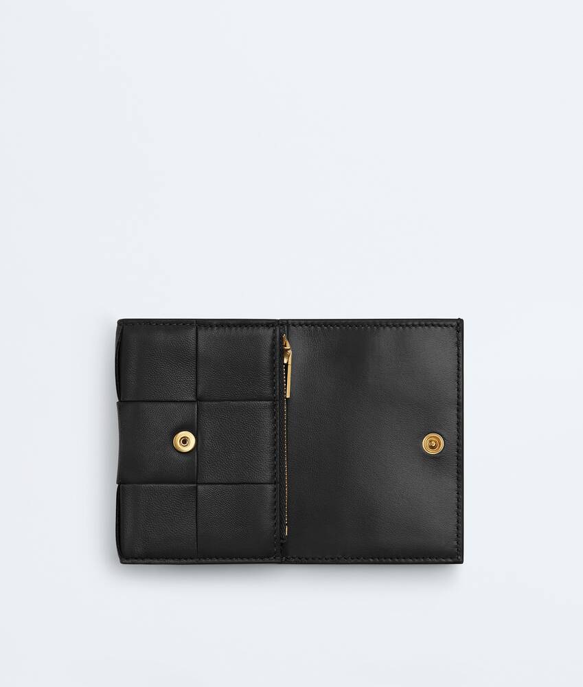 Women's Cassette Small Tri-Fold Wallet in Black Bottega Veneta Hong Kong SAR China EN - Image 4
