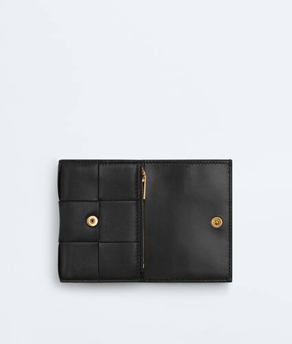 Portefeuille Zipp&eacute; Tri-Fold Cassette pour Femme en Black Bottega Veneta Canada FR - Image 4