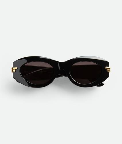 Lunettes de soleil ovales Mitre en Black/grey Bottega Veneta Monaco FR - Image 1
