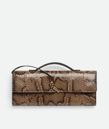 Women's Andiamo Clutch in Python/fondant Bottega Veneta Netherlands EN - Image 1