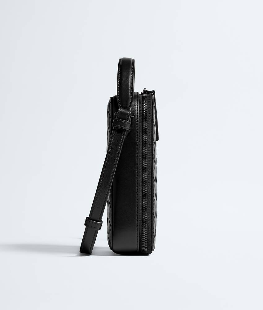 Men's Getaway Vertical Phone Pouch in Black/nero opaco Bottega Veneta Singapore EN - Image 4