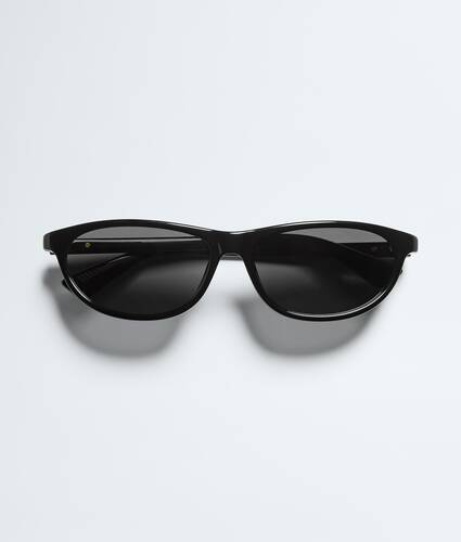 Classic Rectangular Sunglasses in Black/gray Bottega Veneta Belgium EN - Image 1