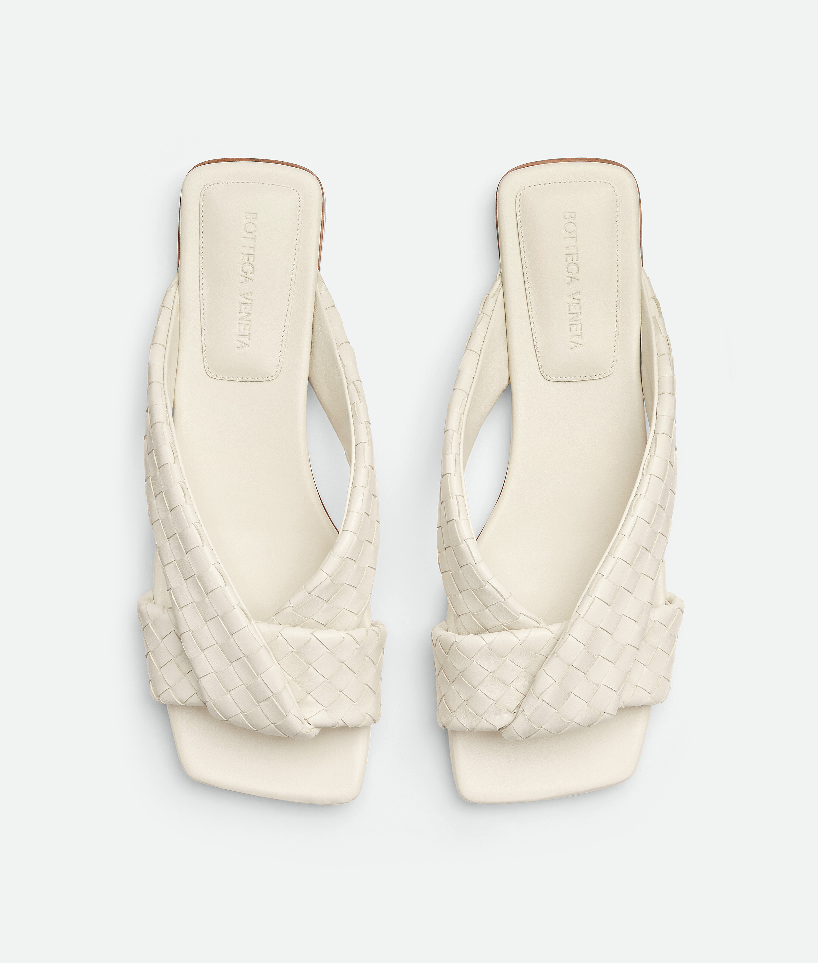 Women's Riva Flat Mule in Sea salt Bottega Veneta Brazil EN - Image 5