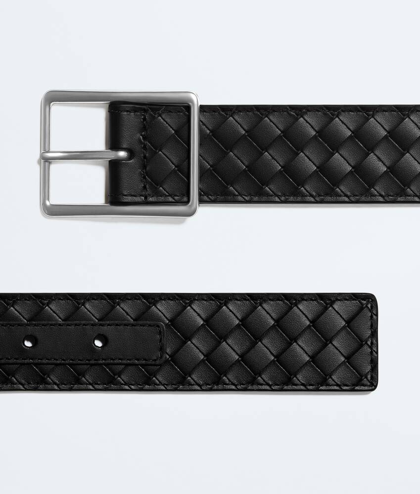 인트레치아토 피콜로 벨트 에 대한 남성 에 블랙/썬더 Bottega Veneta 대한민국 KO - Image 4