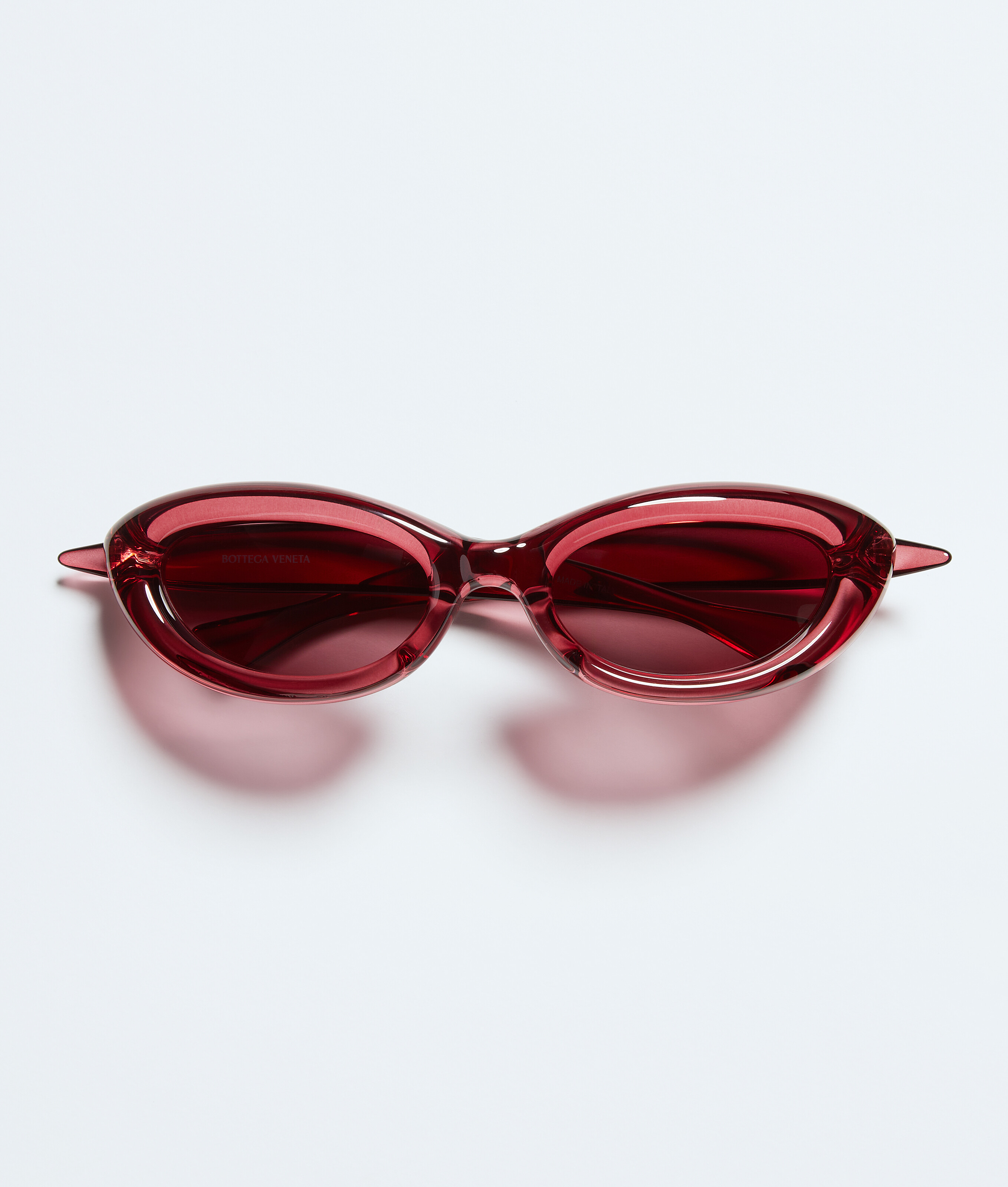 Bottega Veneta Unisex Bordeaux Sardine Oval Sunglasses - U