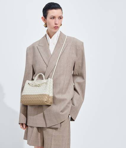 小号Andiamo手提包 为 所有 在 雪花岩白/淡褐色 Bottega Veneta 新加坡 ZH - Image 7