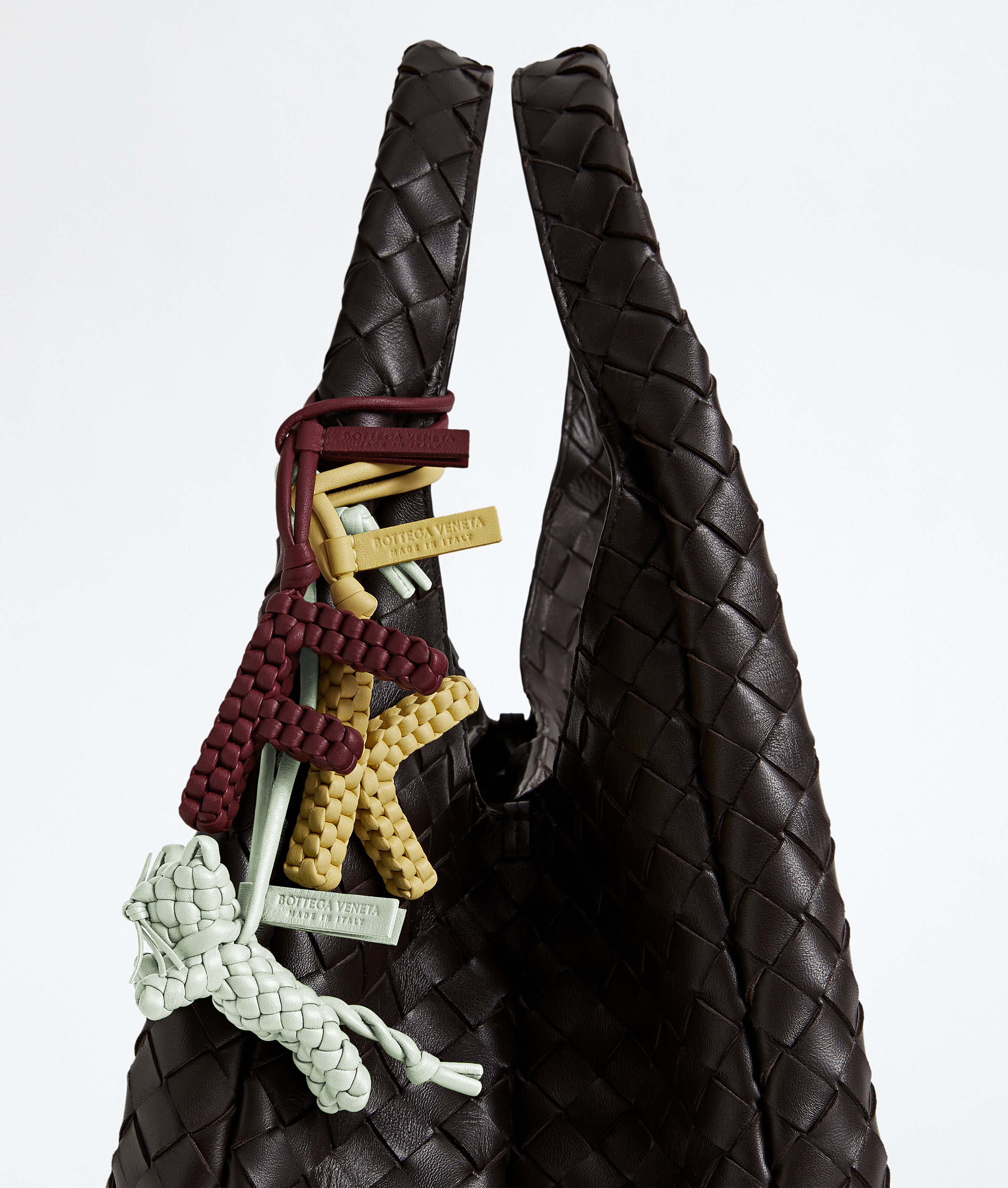 Letter F Charm in Mud Bottega Veneta Finland EN - Image 2