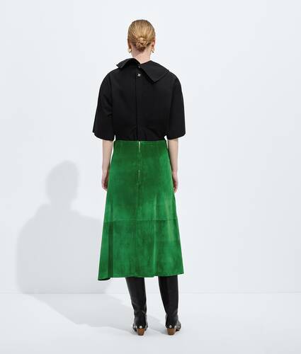 Rock aus Wildleder f&uuml;r Damen in Grass green Bottega Veneta &Ouml;sterreich DE - Image 3