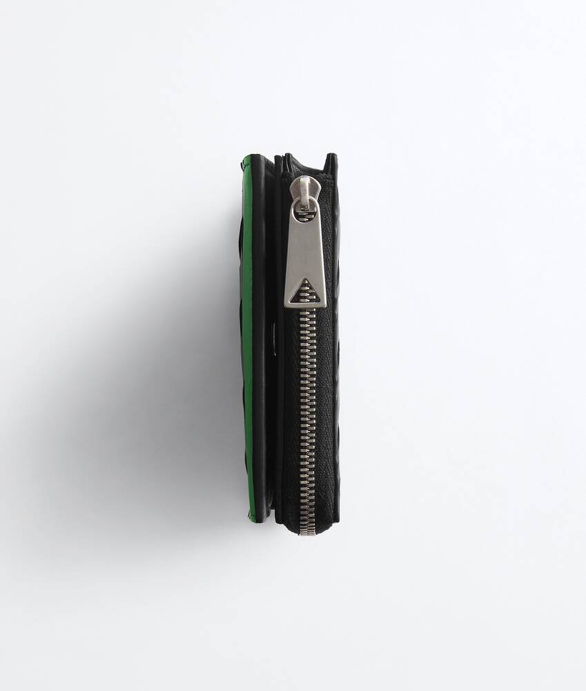Men's Intrecciato Small Bi-Fold Wallet in Black/shamrock Bottega Veneta Hong Kong SAR China EN - Image 4