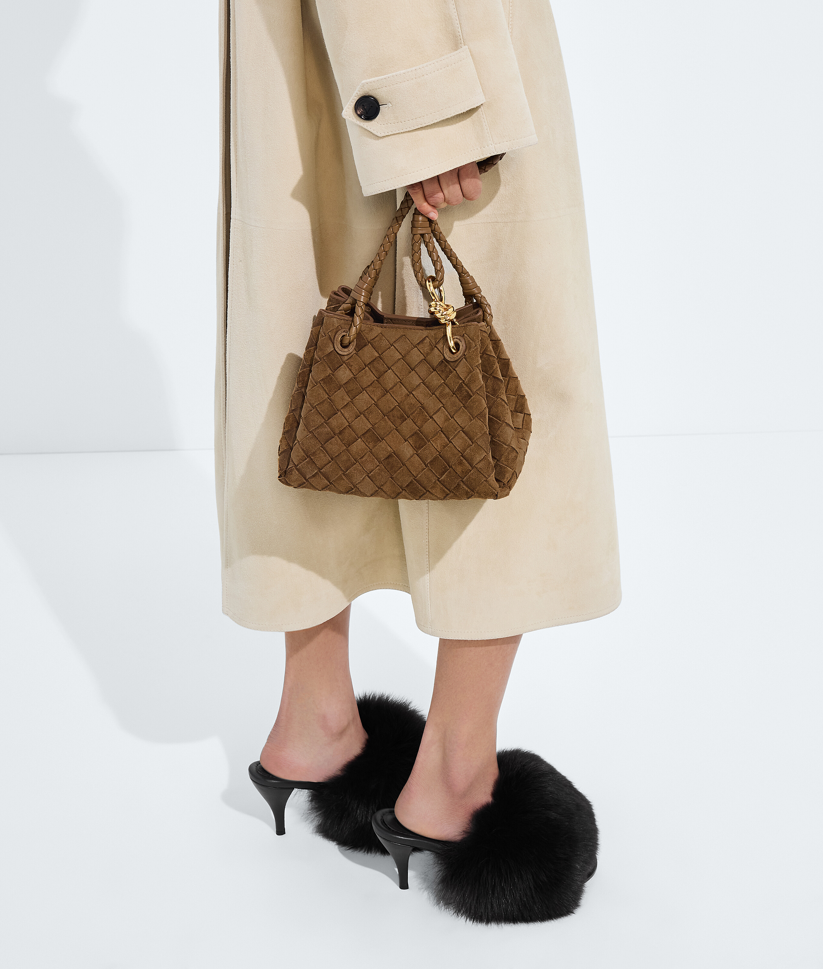 Women's Small Parachute in Dark caramel 20 Bottega Veneta Slovakia EN - Image 6