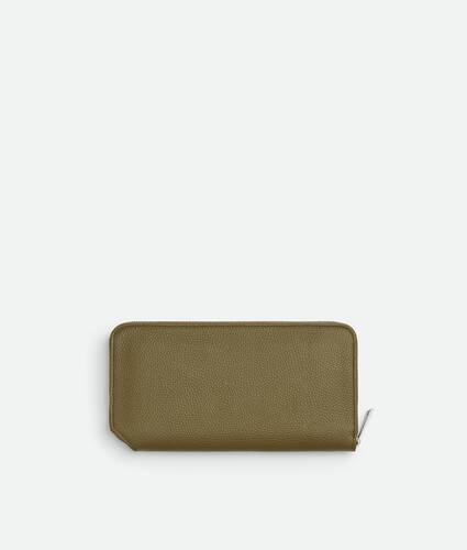Men's Tre Zip Around Wallet in Algae/rock/bone/fondant Bottega Veneta Japan EN - Image 4