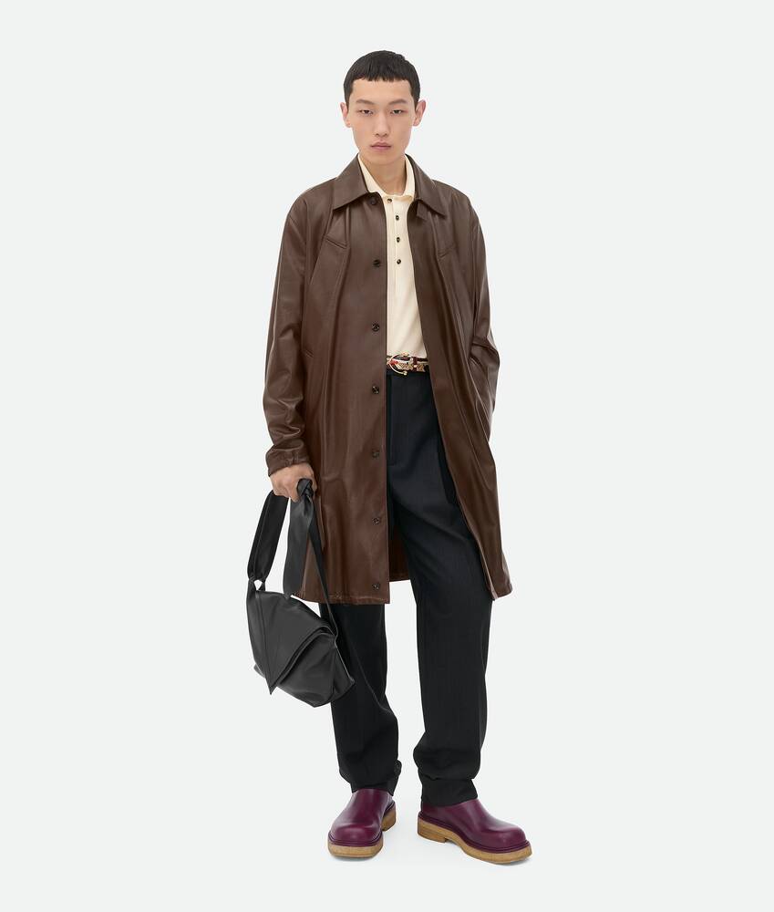 Men's Light Fine Cashmere Polo Jumper in Talc Bottega Veneta France EN - Image 4