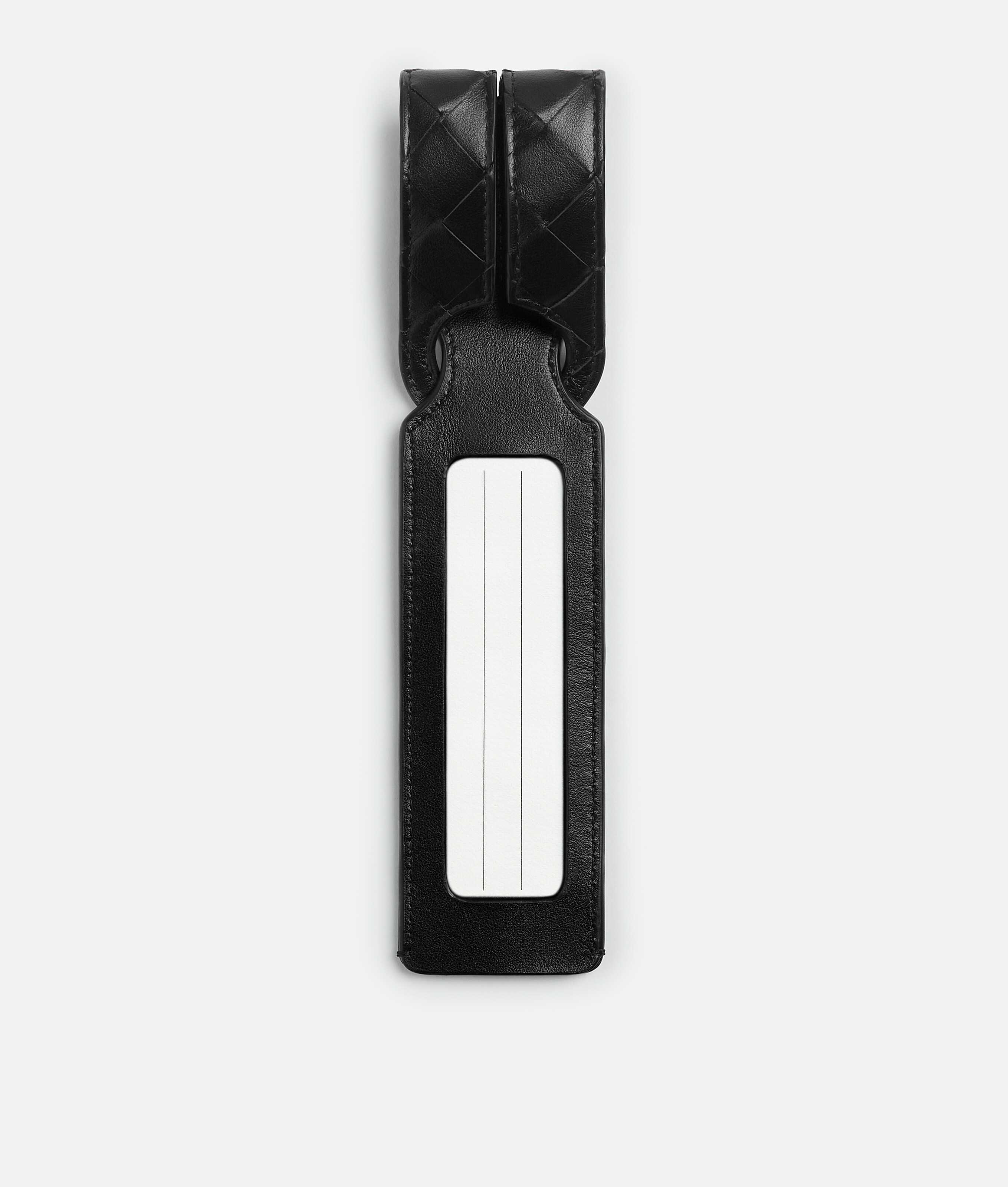 Men's Intrecciato Long Tag Holder in Black Bottega Veneta Malta EN - Image 2