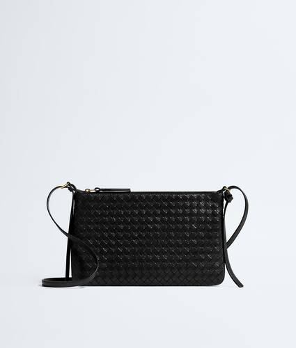 Intrecciato Piccolo Medium Pouch Black