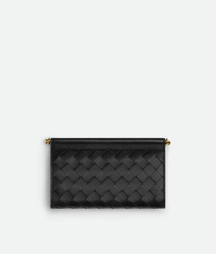 Ela's Carteira Flap Solstice Tamanho Grande em Black Bottega Veneta Brasil PT - Image 3