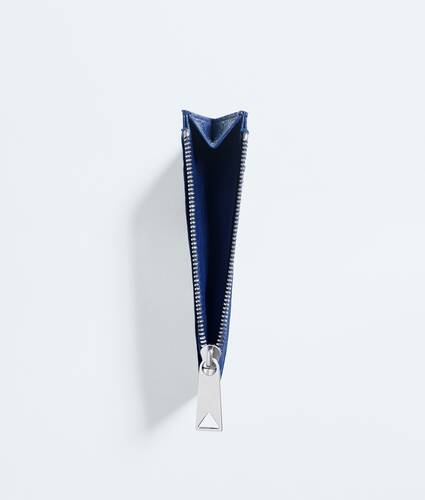 Men's Woven Mycelium Zipped Card Case  in Blue royal Bottega Veneta Croatia EN - Image 2