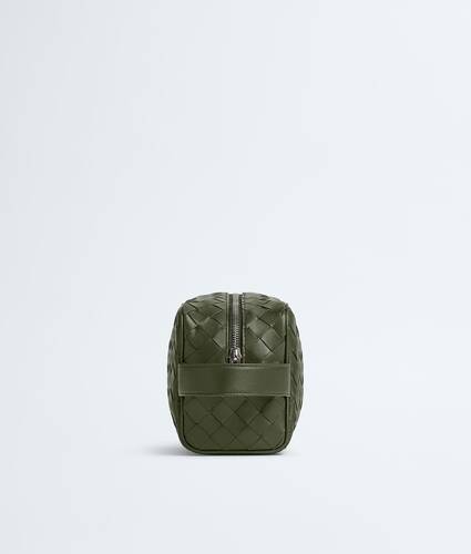 Men's Intrecciato Travel Pouch in Green tweed/mineral Bottega Veneta Singapore EN - Image 3