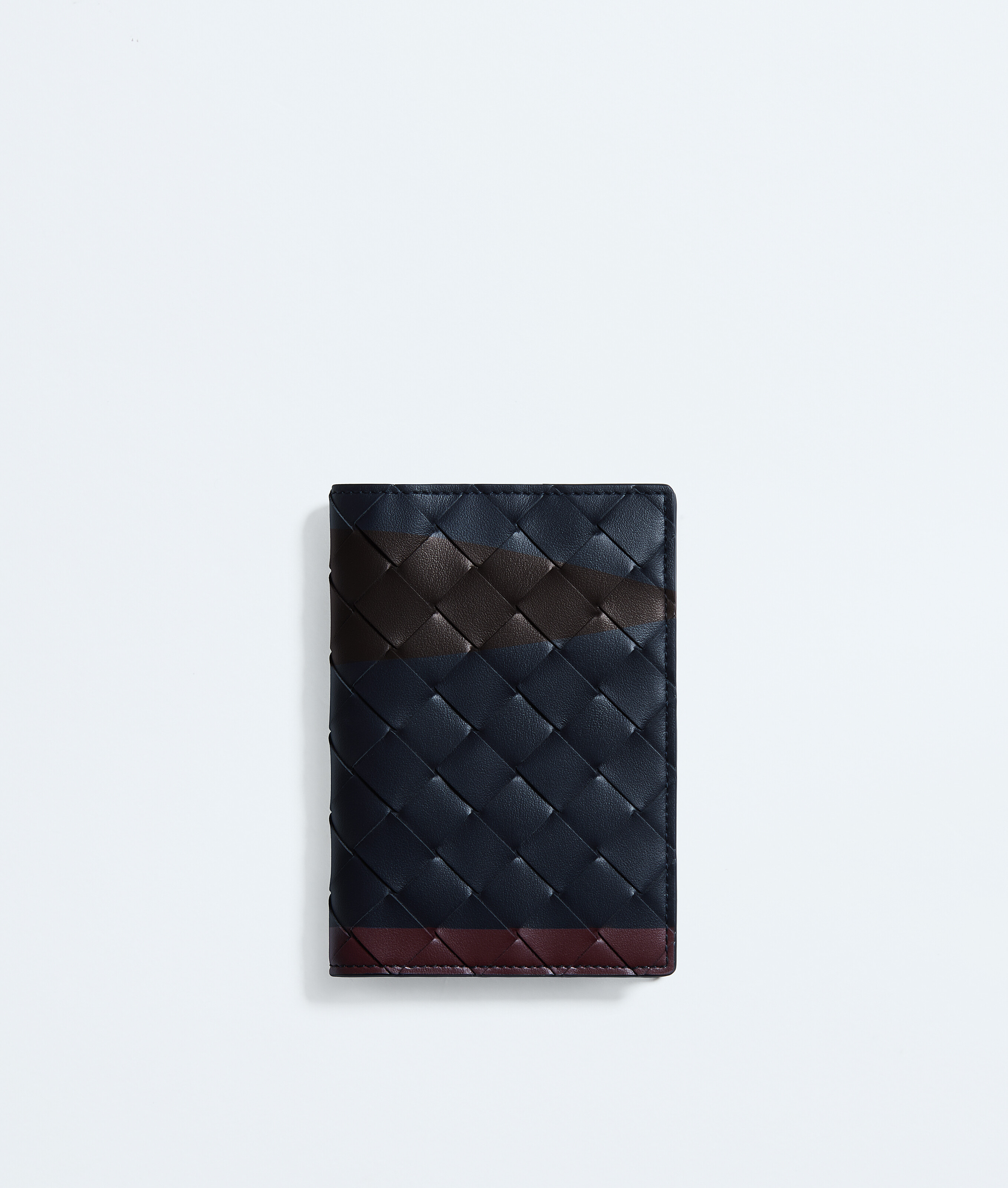 Bottega Veneta Blue Intrecciato Passport Case - Man - U