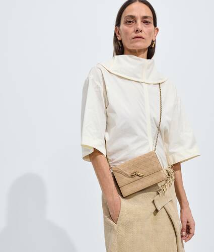 Women's Andiamo Pouch on Chain in Shore Bottega Veneta Malaysia EN - Image 2