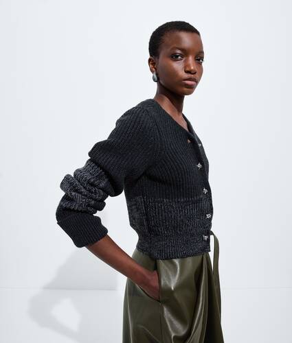 C&aacute;rdigan de lana y cachemira para Mujer en Ardoise melange Bottega Veneta M&eacute;xico ES - Image 2