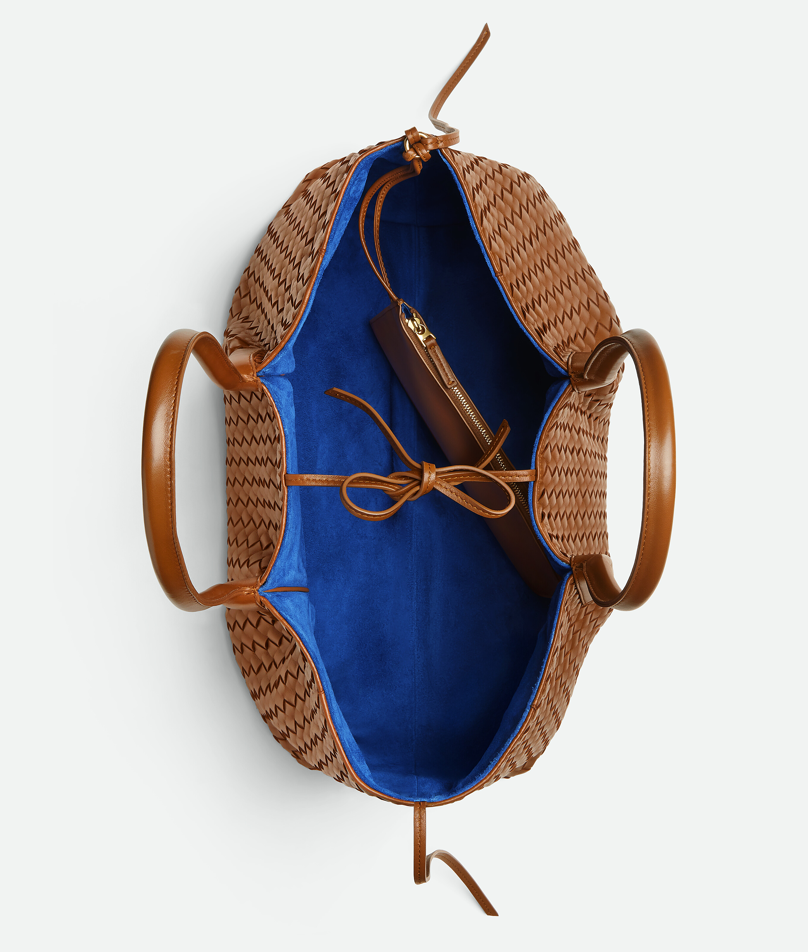 Bottega Veneta Intrecciato Leather Pinacoteca Tote Bag In Brown