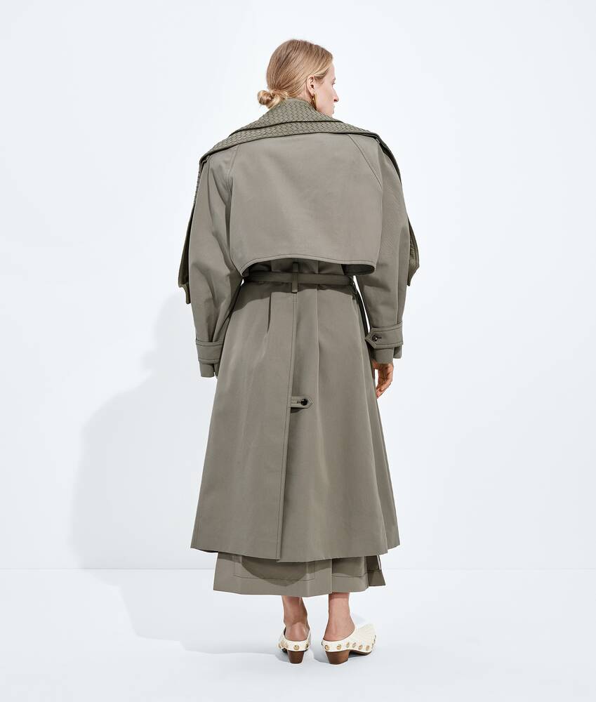 Display a large version of the product image 3 - Cotton and Silk Gabardine Trench
