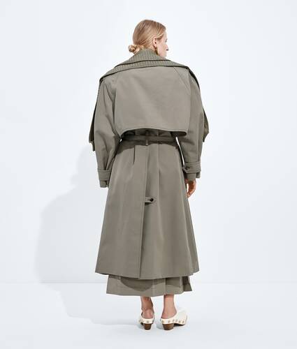 Cotton and Silk Gabardine Trench