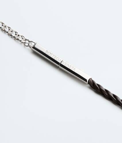 Men's Rope Chain Necklace in Espresso Bottega Veneta Bulgaria EN - Image 3
