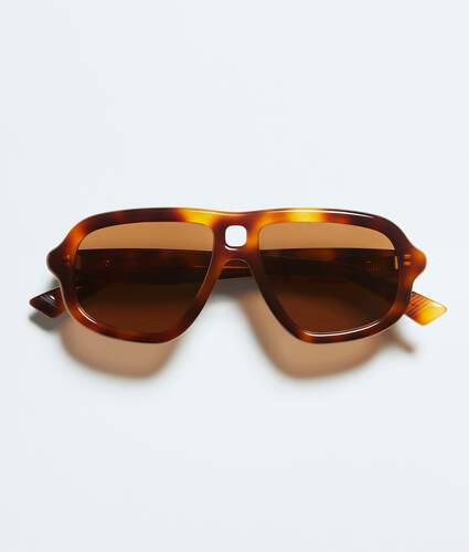 Occhiali da sole aviator Sophia Ribbon in Havana/brown Bottega Veneta Italia IT - Image 1
