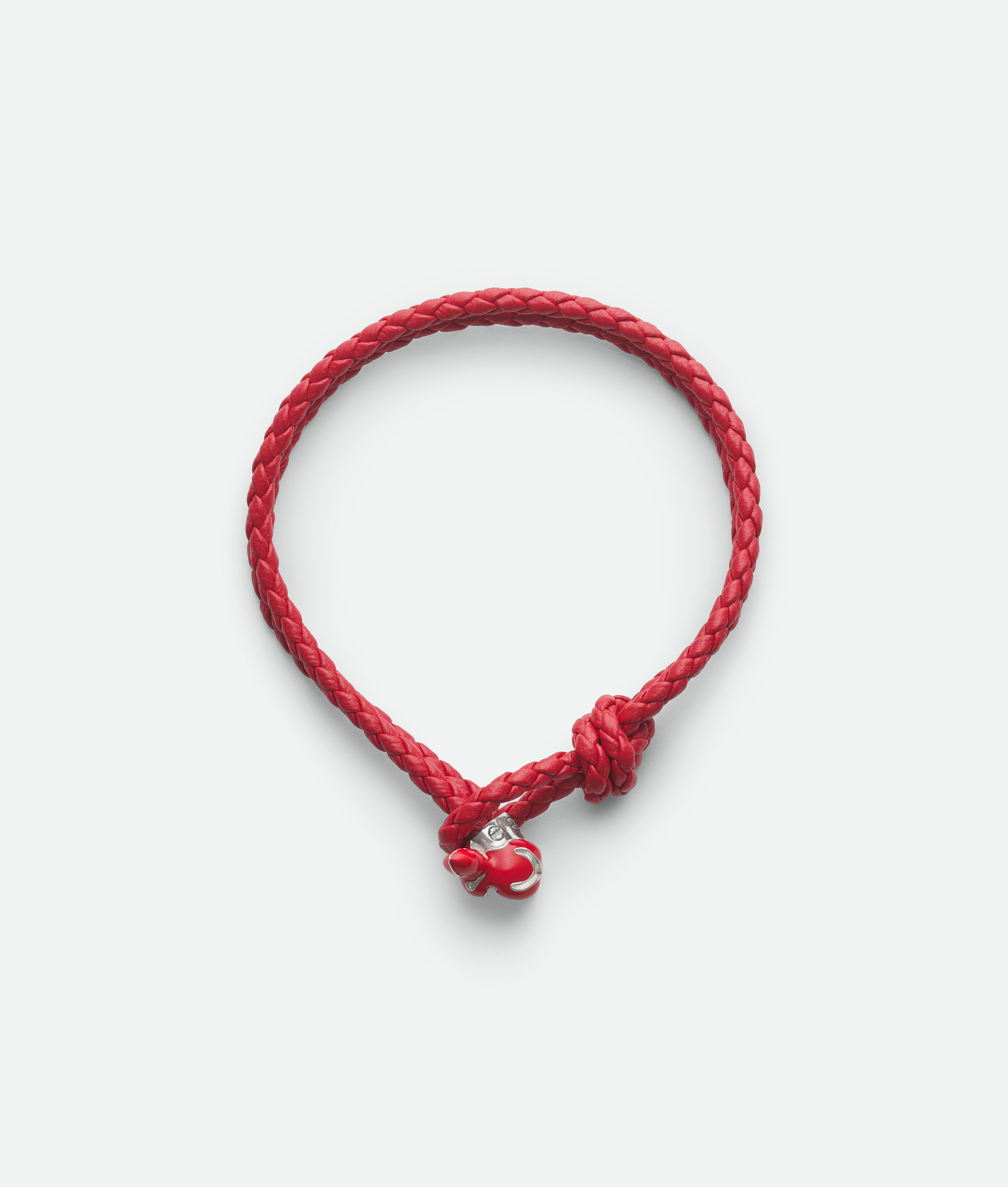 Women's Cavallo Leather Bracelet in Lipstick/ chili Bottega Veneta Macao SAR China EN - Image 3
