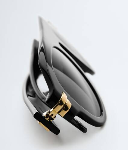 Occhiali da sole aviator Mitre in Black/grey Bottega Veneta Italia IT - Image 4