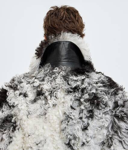 Men's Spotted Curly Shearling Coat in Himalaya Bottega Veneta Latvia EN - Image 3