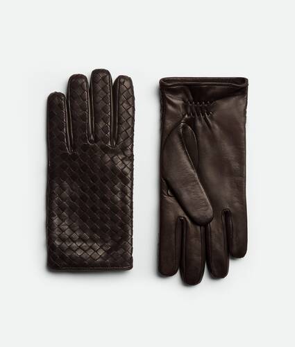 Intrecciato Leather Gloves