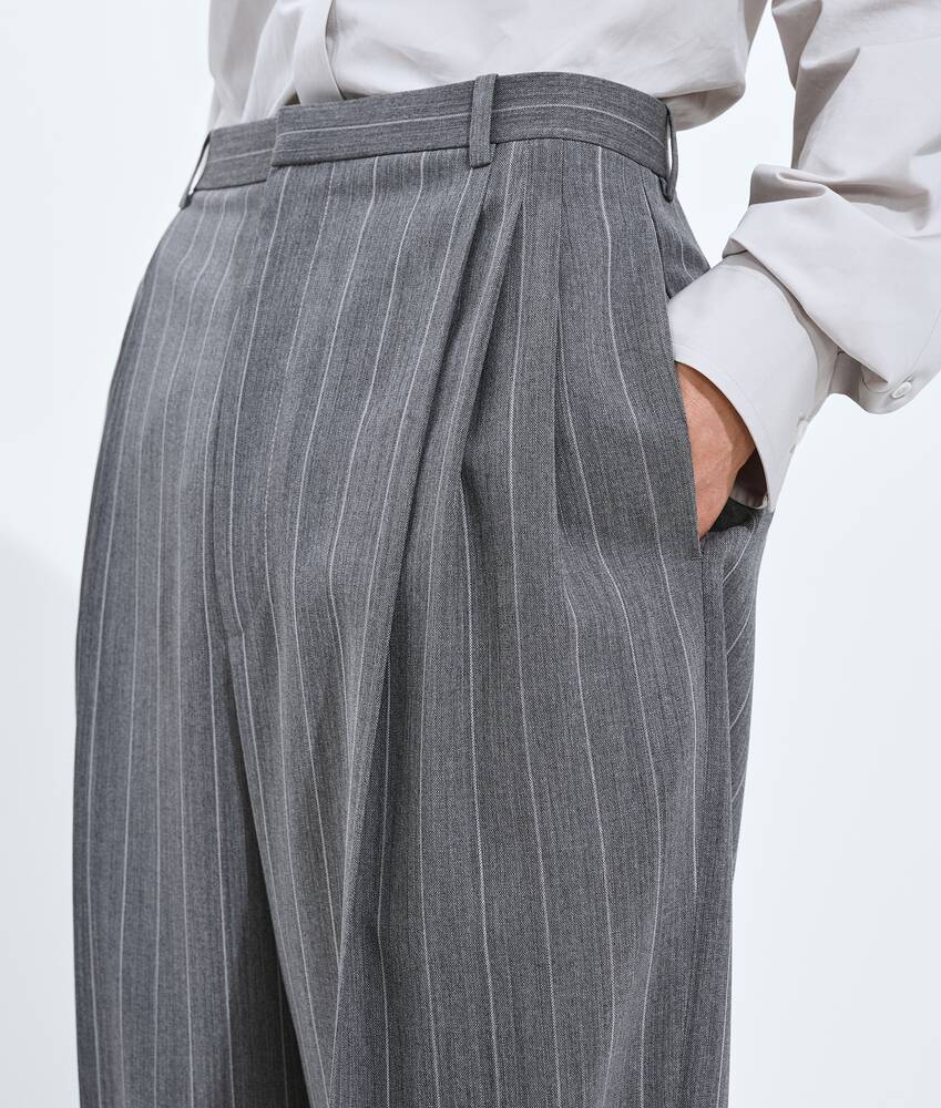 Display a large version of the product image 3 - Light Wool Pinstripes Pants