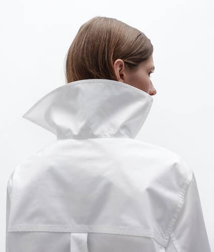Women's Compact Cotton Poplin Shirt in White Bottega Veneta Cyprus EN - Image 4