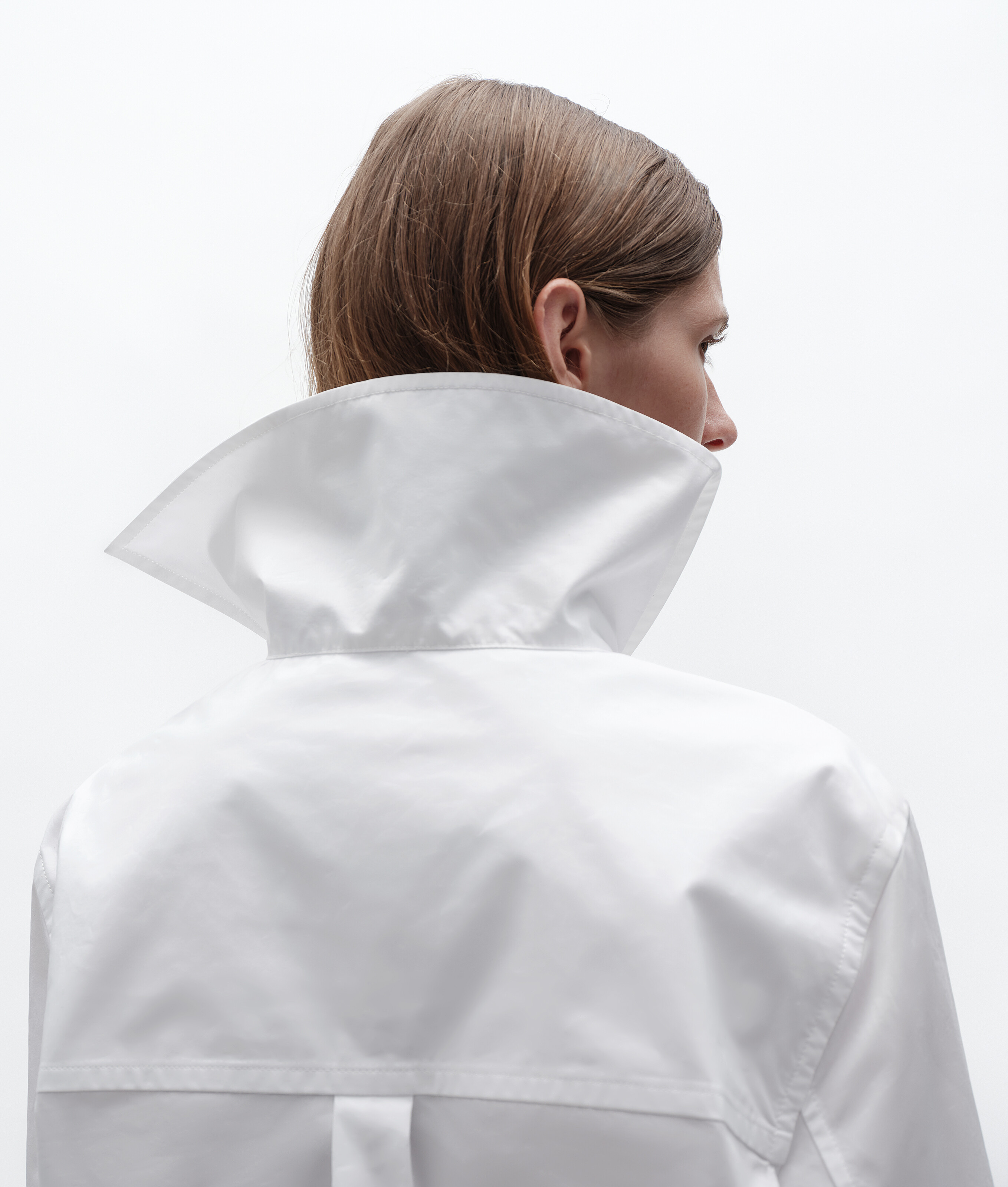 Women's Compact Cotton Poplin Shirt in White Bottega Veneta Germany EN - Image 4