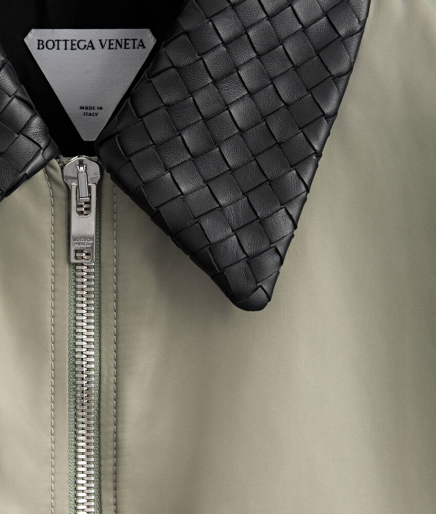 Women's Satin Nylon Blouson in Tarragon Bottega Veneta United States EN - Image 5