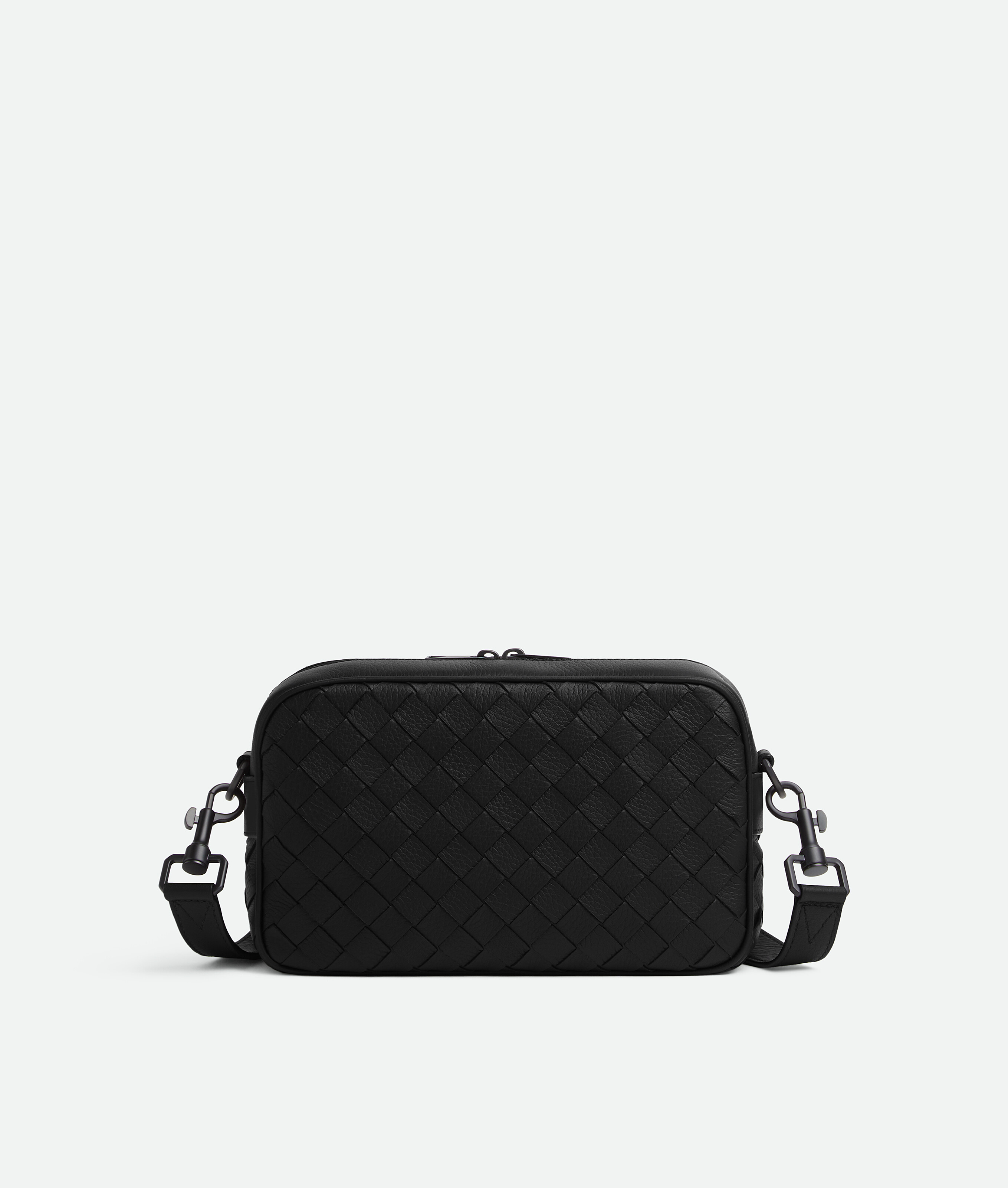 Bottega Veneta Small Intrecciato Camera Bag - Black - Man