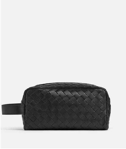 Men's Intrecciato Travel Pouch in Black Bottega Veneta United States EN - Image 1