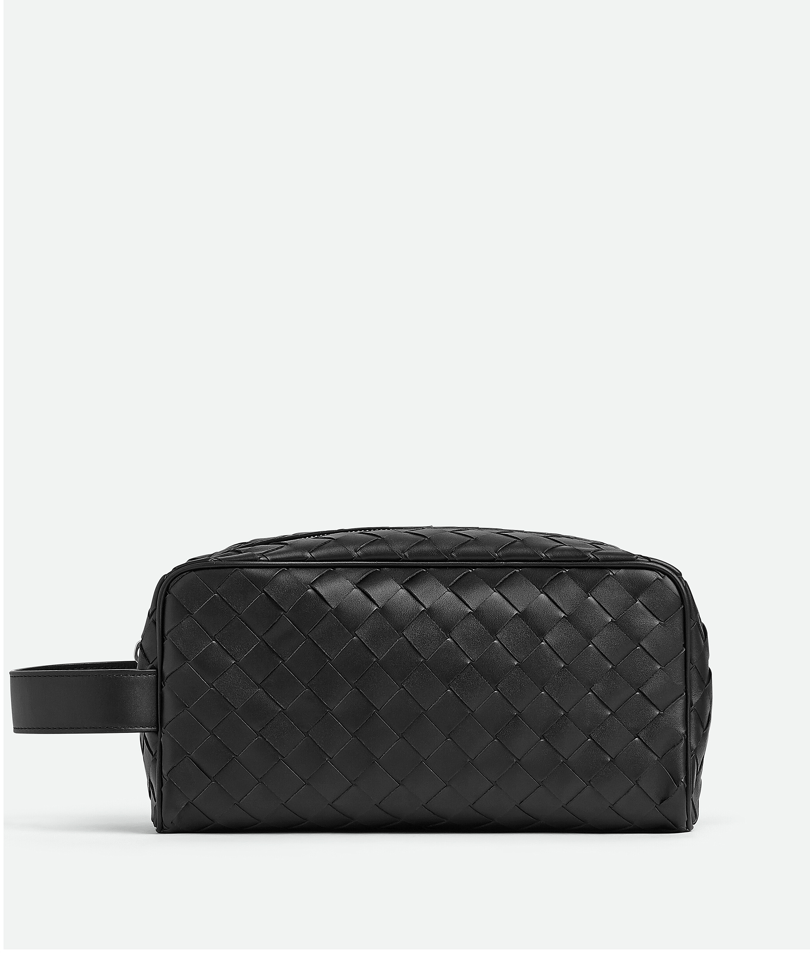 Men's Intrecciato Travel Pouch in Black | Bottega Veneta US