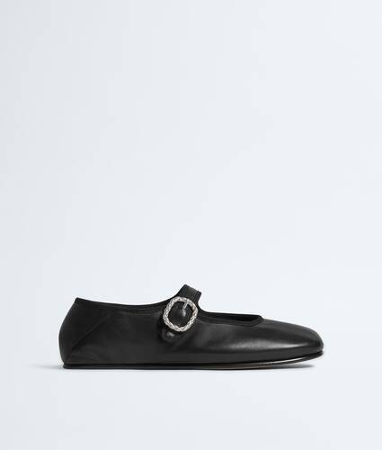 Women's Veneziana Mary-Jane Ballerina in Black Bottega Veneta Cyprus EN - Image 1