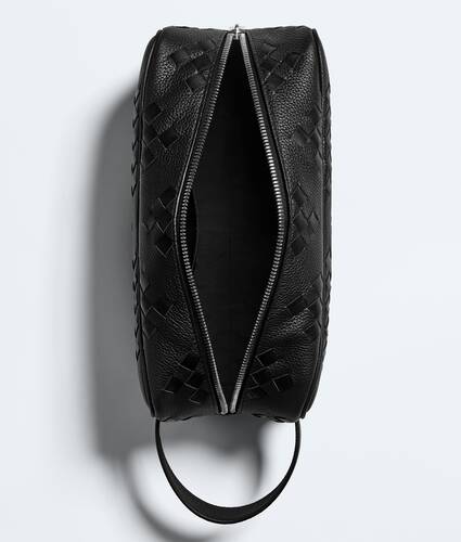 Men's Intrecciato Travel Pouch in Black Bottega Veneta Czechia EN - Image 3