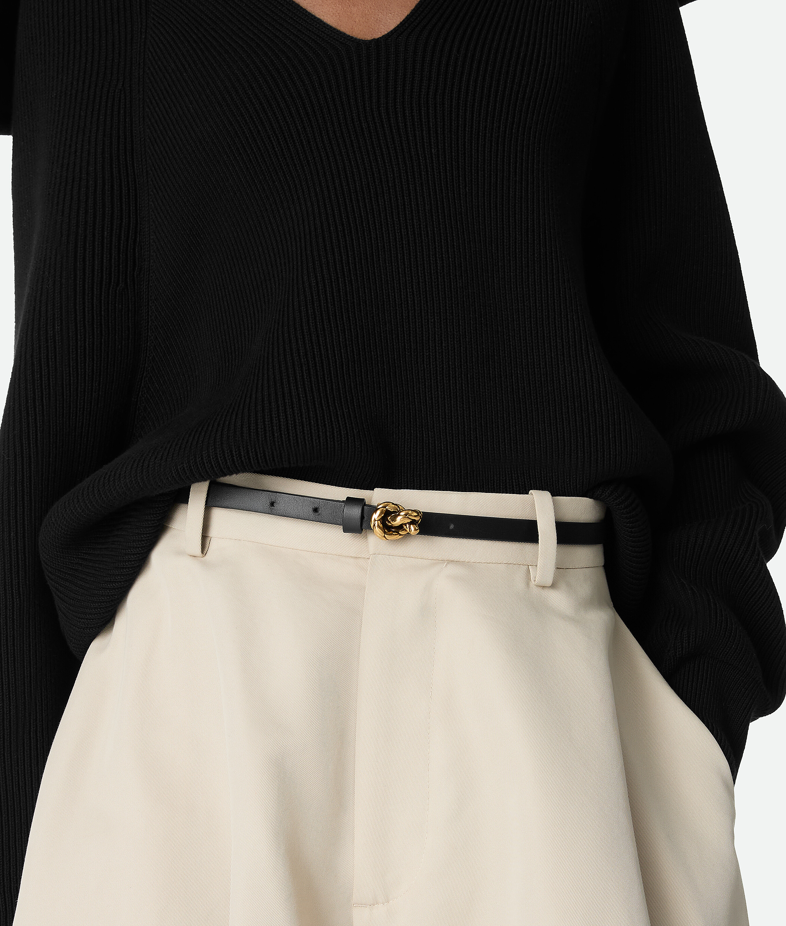 Women's Knot Belt in Black Bottega Veneta Qatar EN - Image 2