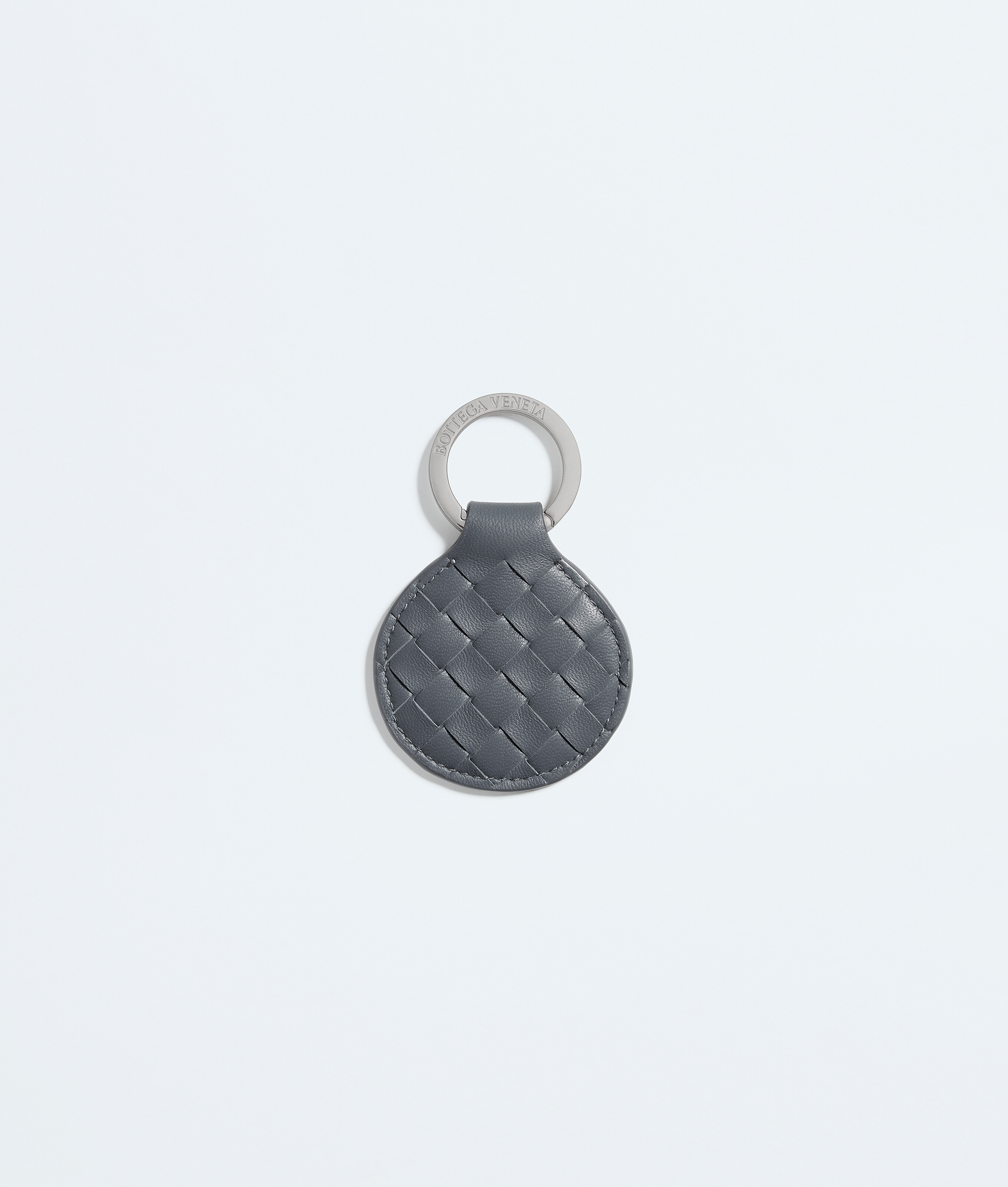 Bottega Veneta キーリング Men's Intrecciato Piccolo Round Key Ring in Thunder | Bottega