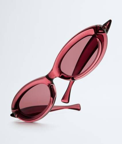 Sardine Oval Sunglasses in Burgundy/violet Bottega Veneta United Kingdom EN - Image 3