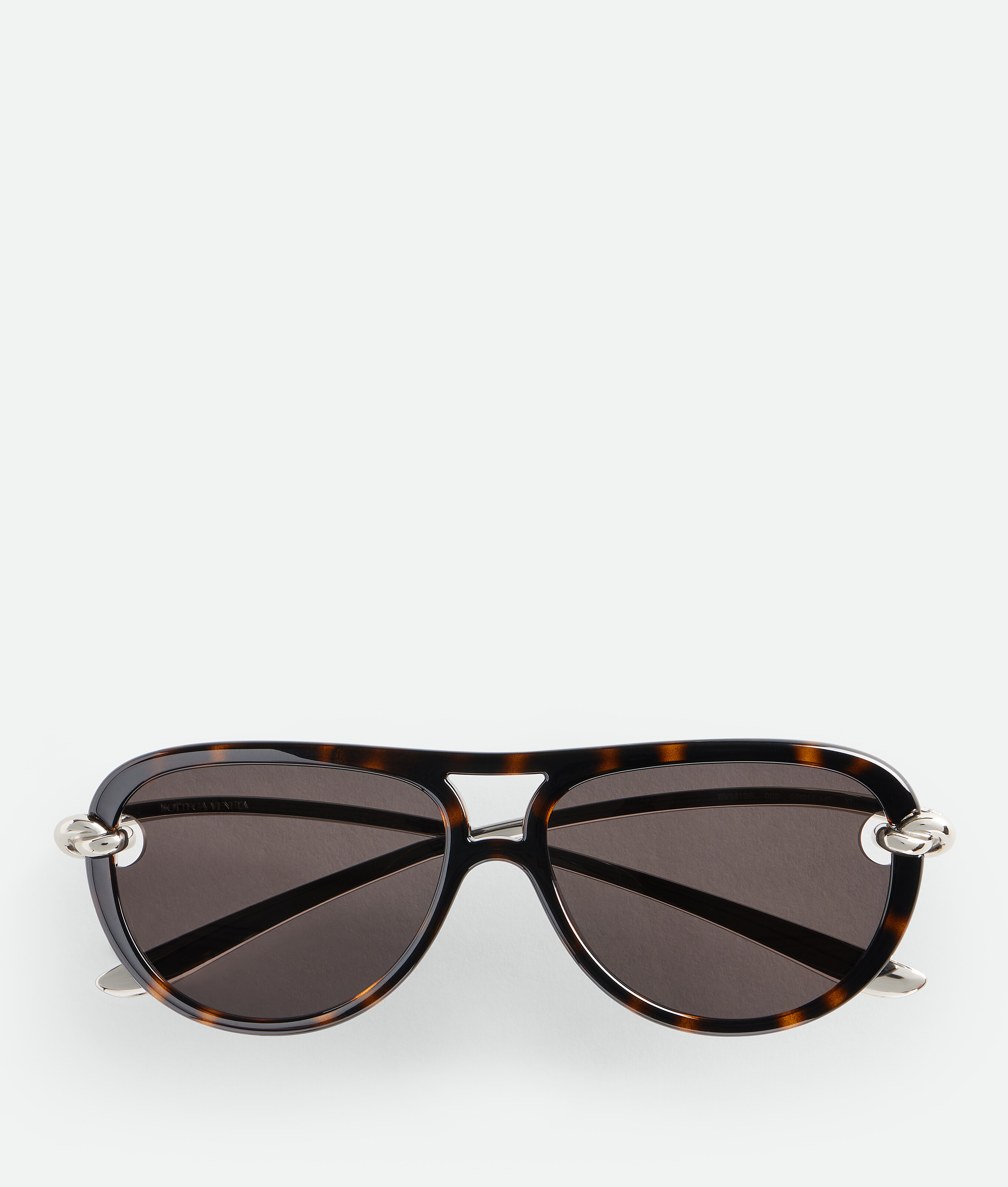 Bottega Veneta Knot Aviator Sunglasses In Black